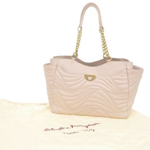 SALVATORE FERRAGAMO Pink Leather Shoulder Bag - Picture 3 of 11